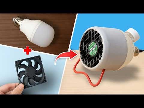 Hidden uses for old LED bulbs! Try to insert fan into old LED bulb and earn dollars | Inventor Bill