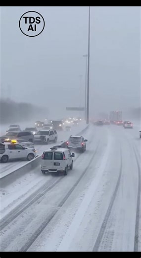 Traffic Camera Captures Wrong-Way Driver on Icy Minnesota Highway, Triggering Pileup Traffic camera footage recorded on a busy highway in Minnesota shows a dangerous wrong-way driving incident unfolding during icy winter conditions. The video captures a vehicle traveling against traffic as snow and ice severely limit visibility and traction for approaching drivers. As motorists attempt to brake and swerve on the slick roadway, multiple vehicles collide, triggering a chain-reaction pileup across