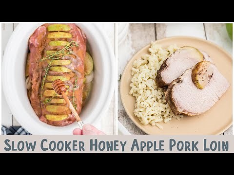 🍏🐖 Slow Cooker Honey Apple Pork Loin: Sweet, Savory, and Perfectly Tender! 🍯✨