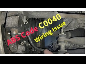 ABS Code C0040, Circuit issue, Wiring Issue, ABS Fixed, Anti Lock Brake