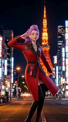 Rumi dances in sparkling Tokyo #dance #3danimation