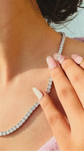 The ultimate sparkle ✨classic diamond tennis necklace review and styling