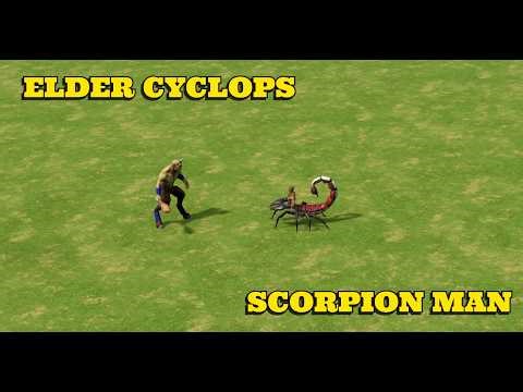 Age Of Mythology Retold Elder cyclops vs scorpion man
