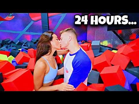 GIANT TRAMPOLINE PARK TO OURSELVES FOR 24 HOURS!