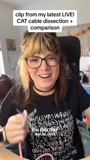 Tracketpacer on Instagram: "comparing a CAT5e cable to a CAT6! this video is a year old but i still get questions about cable comparisons all the time! here’s one that’s closer to home than maybe a CAT7 or 8 would be :3 #networkengineer #ethernet #womenontech #onthisday"