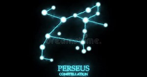 Perseus Constellation. Light Rays, Laser Light Shining Blue Color. Stars in the Night Sky. Cluster of Stars and Galaxies Stock Footage - Video of constellation, cosmo: 213747078