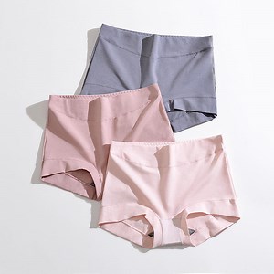 [Hot Item] High Waist Women Seamless Panties Safety Boyshort Large Size Underwear
