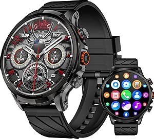LOKMAT 4G Android Smartwatch Phone Call, 1.85'' HD Screen 3GB+32GB Smart Watch for Men Women, 1100mAh Sports Fitness Activity Tracker Watch with GPS NFC WiFi Camera