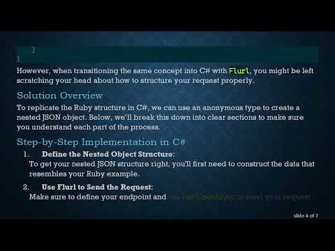 How to Handle Nested Values with POST Requests Using Flurl in C#