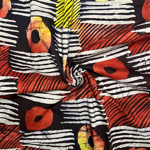 African Silk Batik Fabric for Modern Quilting - Etsy