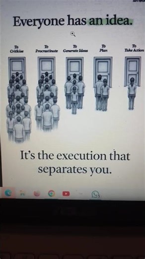 Ideas are common.Execution is rare.Execution creates success.Dream less do more.#ExecutionMatters