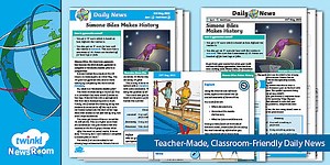 Daily NewsRoom Pack - Simone Biles Makes History - KS2 Reading Comprehension (ages 7-11)