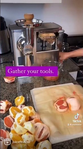 Cold Pressed Citrus Juice On The PURE Juicer - Solid Food Vacation | Juice Feast Recipes