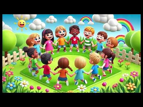 Ring Around The Rosie (with lyrics) | Children's Songs and Kids' Nursery Rhymes