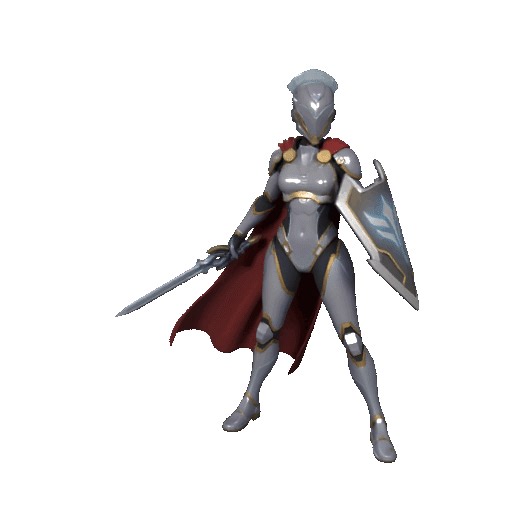 3D render of a female hero, clean lighting STL - 3D Print Model | Female Character | Superhero | Fantasy Warrior | High Detail | Easy Print | STL File