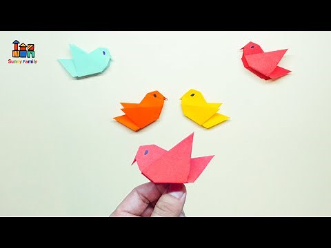 Cách Gấp Con Chim Bằng Giấy Đơn Giản - Origami Bird Easy Step By Step - Hướng Dẫn Gấp Con Chim