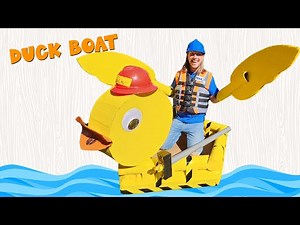 Duck Boat Building with Handyman Hal | Boat Race with Cardboard Boat