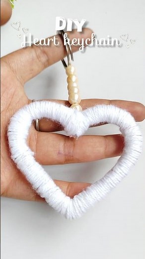 DIY Heart Keychain ❤️ Easy Cute Handmade Keychain Idea #shortsdiy
