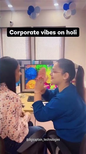 Corporate vibes on Holi 🙂 #corporatelife #corporate #corporateholi #officemasti #holivibes #funny