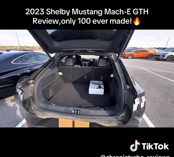 The 2023 Ford Shelby Mustang Mach-E GT-H is a 100-unit, Hertz-exclusive electric SUV based on the Mach-E GT, featuring signature black-and-gold styling, boosted performance, and a unique synthetic sound system inspired by classic Shelby rentals. #chronicturbo #carcontent #fypage #shelby #mustangmachegt