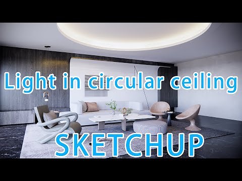 [ REQUEST Tutorial ]3DMODEL download | How to add round light in circular ceiling(Sketchup& Enscape)