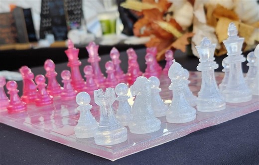 Epoxy Chess Set (solid Colors) - Etsy