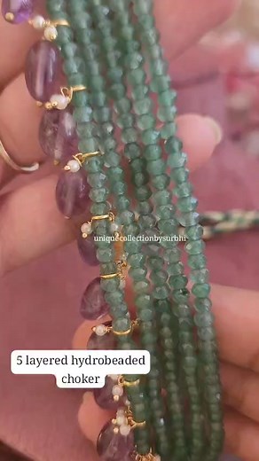 Not to be missed choker 💗 5 layered premium quality hydrobeaded choker with semiprecious lavender drops... along with gorgeous Kundan earrings..makes it even more beautiful 😍 Grab it now!!! No COD Connect with us @7387611560 https://wa.me/7387611560 #dhamakaoffer #offeroftheday #handcuff #hydrobeadedchoker #onyxchoker #meenakarichoker #hinakhaninspiredchoker #bracelet #pochwaibracelet #pacchikundanjewel #pacchikundanearring #mossainiteneckpiece #meenakarikundanearring #uniquecollectionjewel | 