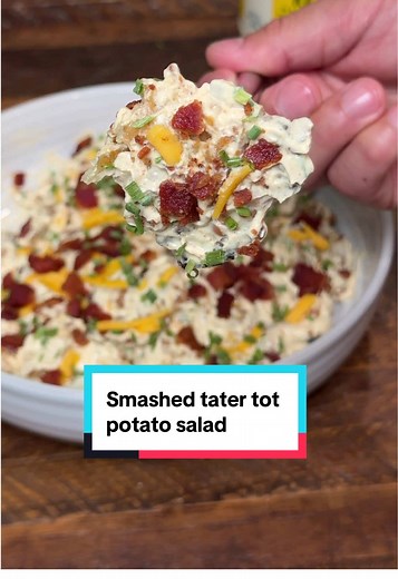Crispy Smashed Tater Tot Potato Salad Recipe