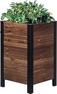 Phoenix Vine Raised Garden Bed Planter Box (18"x 18"x 30") with Aluminum Legs - Durable Outdoor Garden Box for Vegetables, Flowers, Herbs, Set of 1, 81-D-1