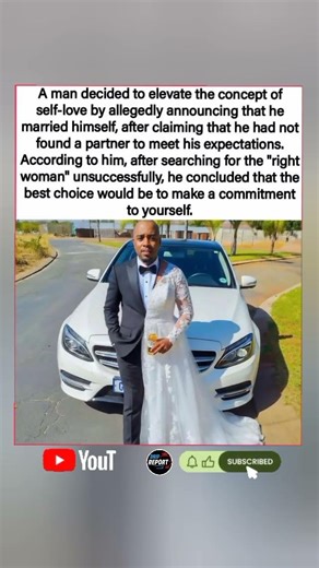 💍🤝 A Man Reportedly Married Himself After Not Finding “The Right Partner”.#shorts