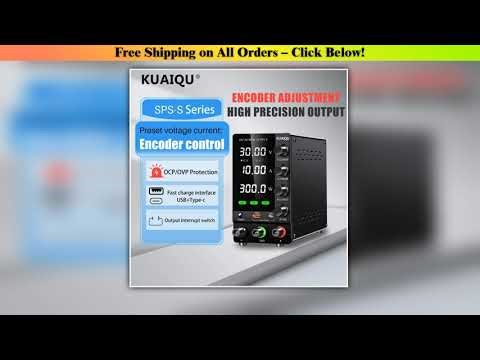 KUAIQU 2024 Newest OCP OVP DC Adjustable Laboratory Power Supply 30V 10A 5A Output Switch USB-A
