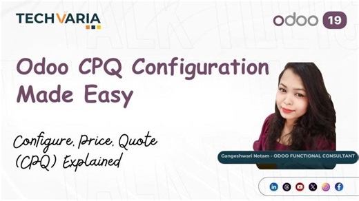 Odoo CPQ Module Explained - Smart Pricing Dynamic BOM Setup | Techvaria