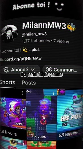 Il a perdu 1m de gemmes 😱⁉️ #brawlstars #fr