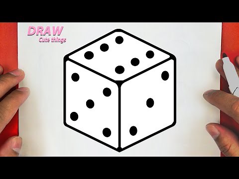 HOW TO DRAW A DICE,STEP BY STEP, DRAW Cute things