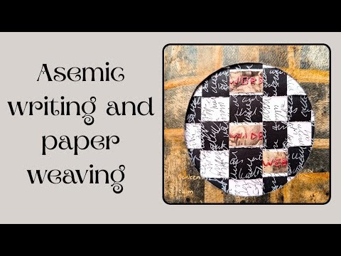 Asemic style writing and weaving with paper