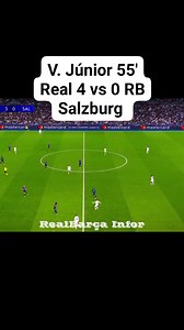 Réal Madrid 4 vs 0 RB Salzburg V. Júnior 55' #Vinicius #realmadrid #RBSalzburg #Real #today #matchday | RealBarca Infor