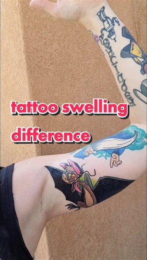Batty Tattoo Transformation: Day vs Next Day