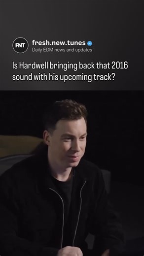 Fresh New Tunes on Instagram: "@hardwell just teased a new ID on his story, and it instantly felt like a time machine back to 2016. It’s got that progressive-leaning energy that used to run festivals, and it honestly makes sense right now because the whole 2016 sound is trending hard again. Instead of just tapping into the vibe for one moment, it feels like he’s leaning all the way in and bringing that era back 🤩 Do you think we’re about to get a throwback-style anthem? Let us know in the comme
