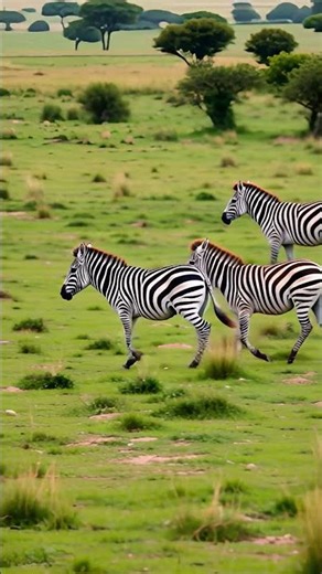 I can hear a herd of zebras running in the field.