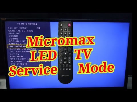 Micromax 32 Inch LED TV Service Mode || Factory Reset || Engineer Mode