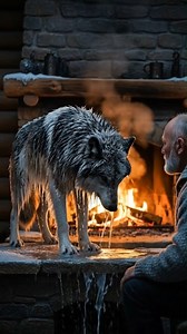 A Lone Wolf Frozen Solid In The Bitter Cold Of The Arctic Wilderness #rescue #animals #usareels 🎬This video was produced by Network Media and BlueAxis | The Imaginary Art Exhibit