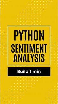 Sentiment Analysis in Python in 1 Minute! 🔥 | Tamil | Mini Project for Beginners #pythonintamil