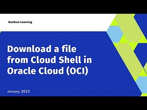 How to download a file from Cloud Shell in Oracle Cloud Infrastructure (OCI) to your local computer