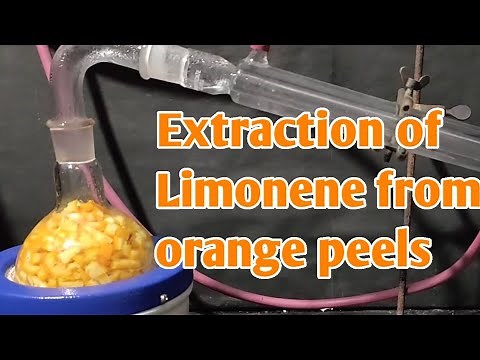 Extracting Orange essential oil(Limonene) from orange peels