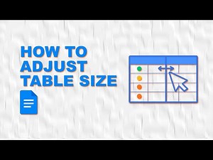 how to adjust table size in google docs
