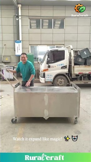 This is NOT Just a Metal Box!🤯Watch it Transform into a FULL-SIZE Food Cart in Seconds! #diy #stall