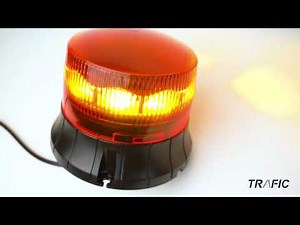 Gyrophare LEDS ORANGE LT15 Fixation 1 POINT Mode Rotatif ou Flash