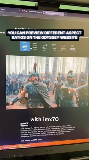The Odyssey website lets you preview different formats