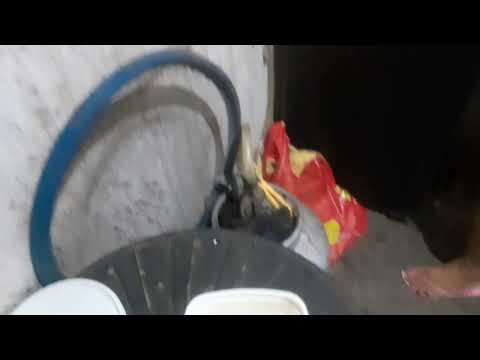 Bolo de Caco made on a gas stove.