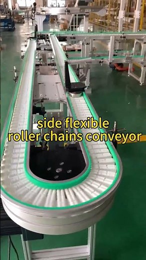 side flexible roller chains conveyor #conveyor #flexiblebendconveyors